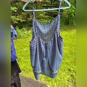 Blue blouse tank top